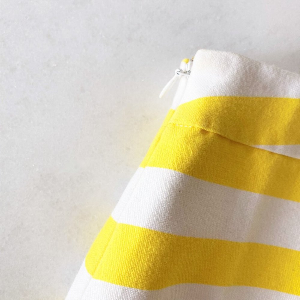 Kate Spade Barry skirt, Kate Spade New York yellow & white striped mini skirt - Picture 6 of 8